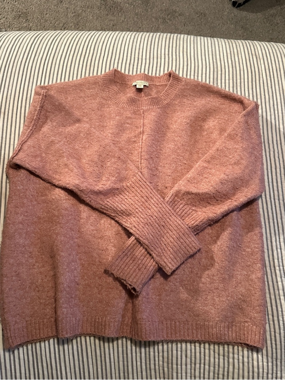 Cozy Crewneck Sweater in Dusty Rose